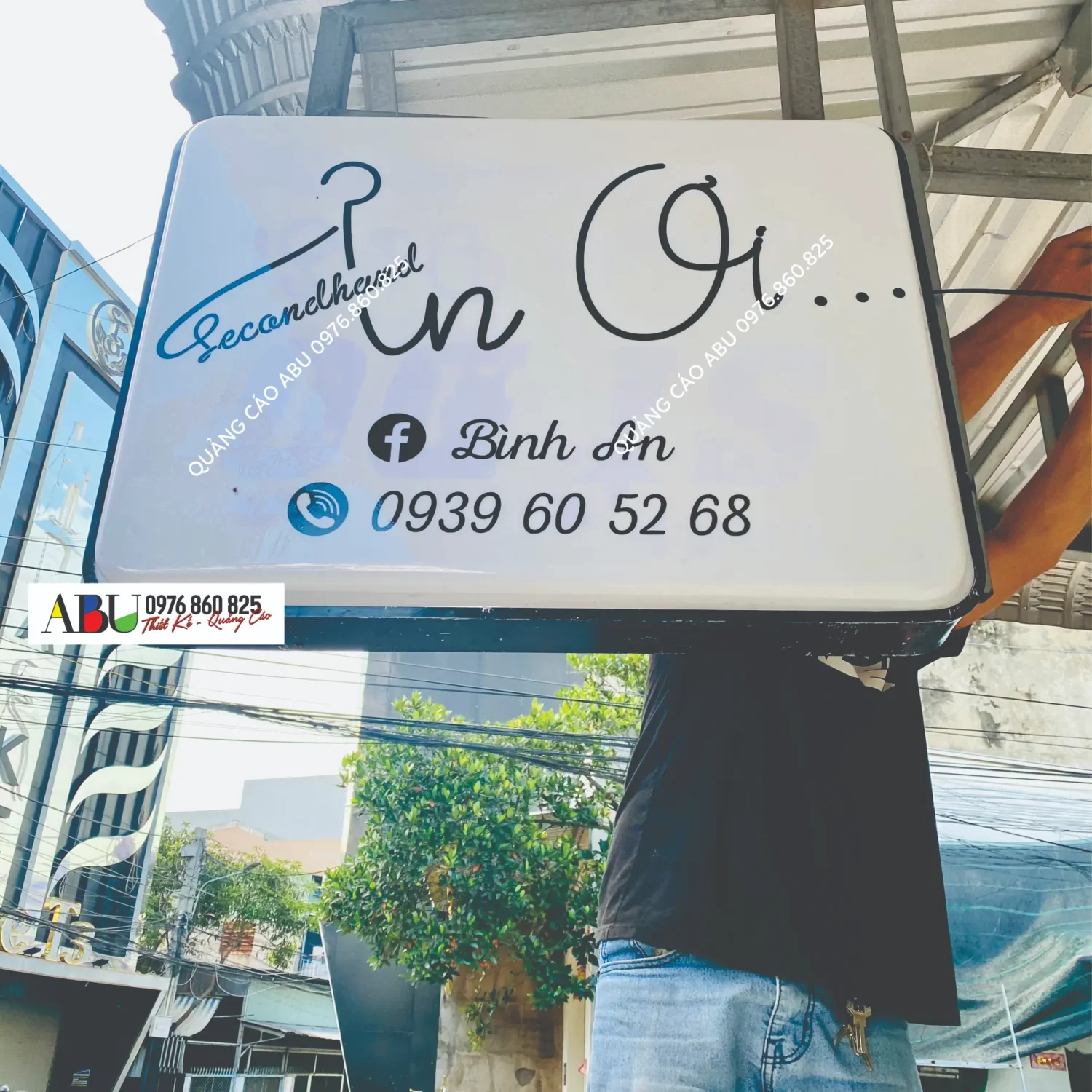 Hộp đèn shop thời trang An Ơi