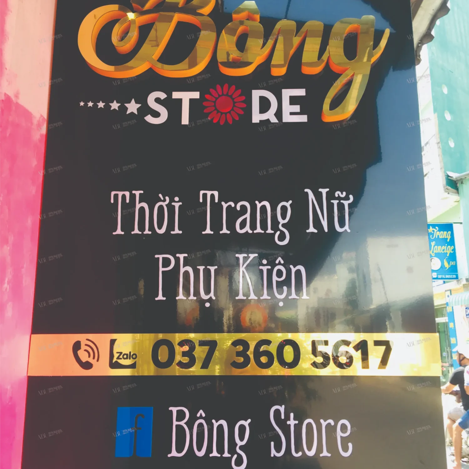 Bảng hiệu đèn cho Bông Store