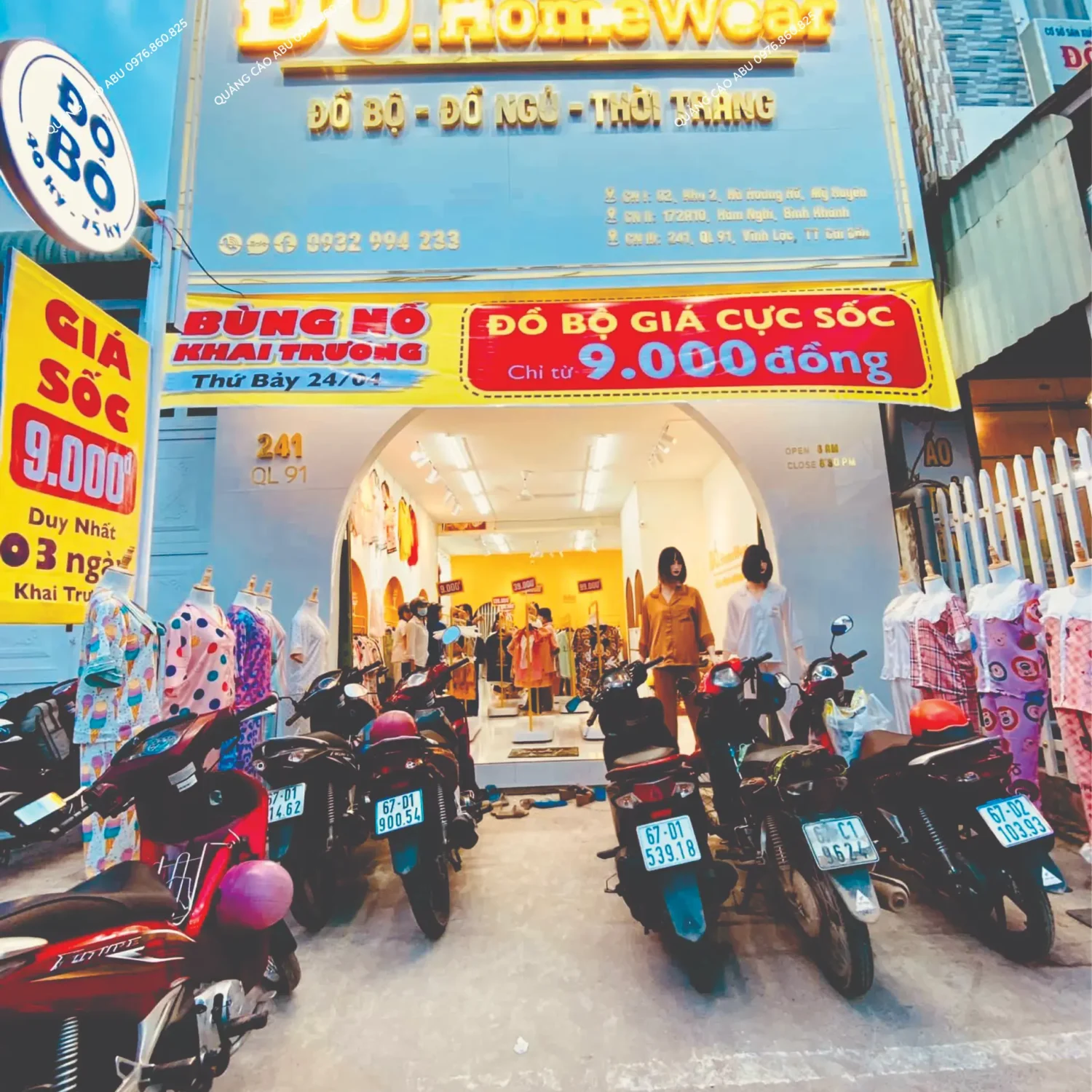 Trọn gói mặt tiền cho 2 chi nhánh shop ĐỖ.HomeWear