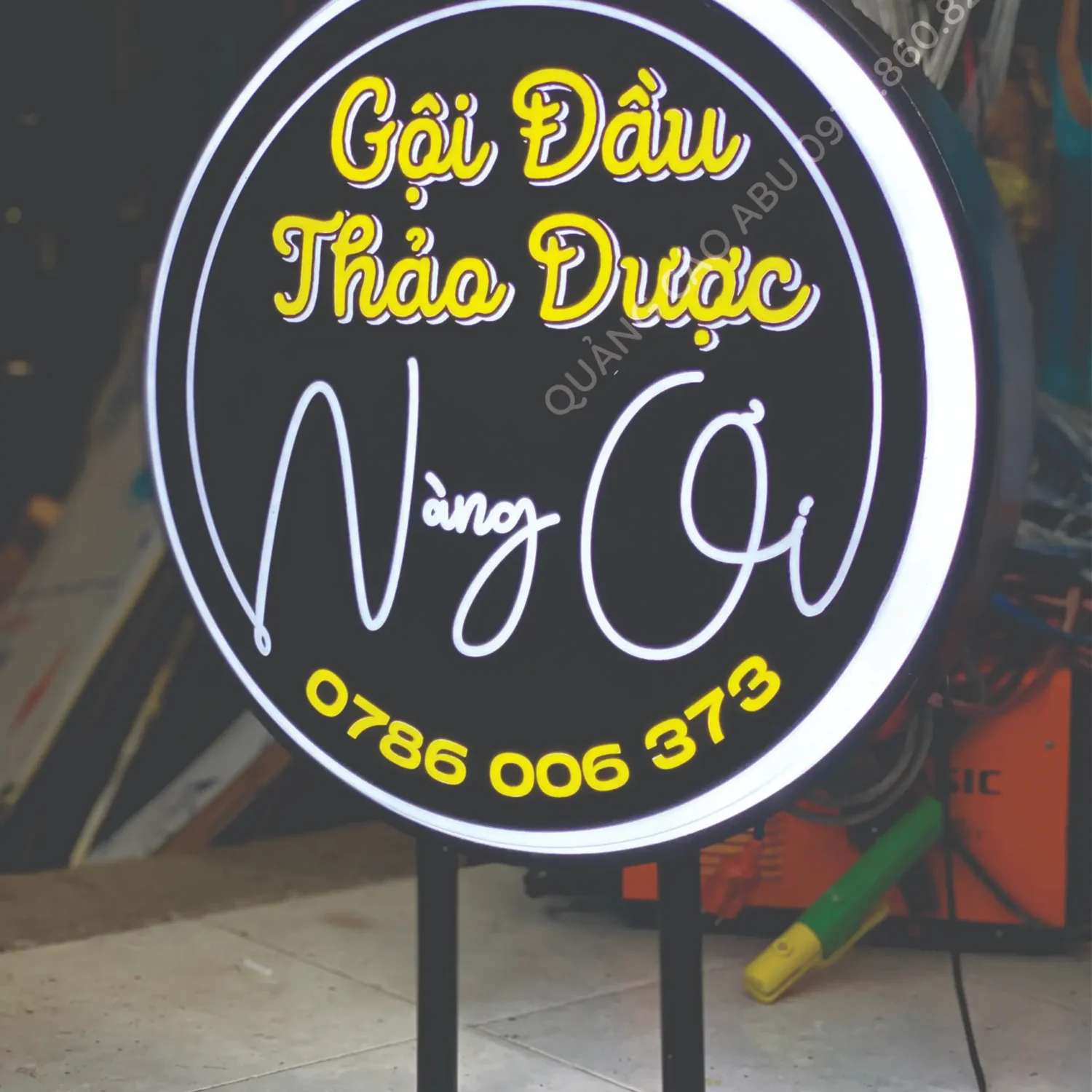 Bảng treo gội đầu thảo dược NÀNG ƠI