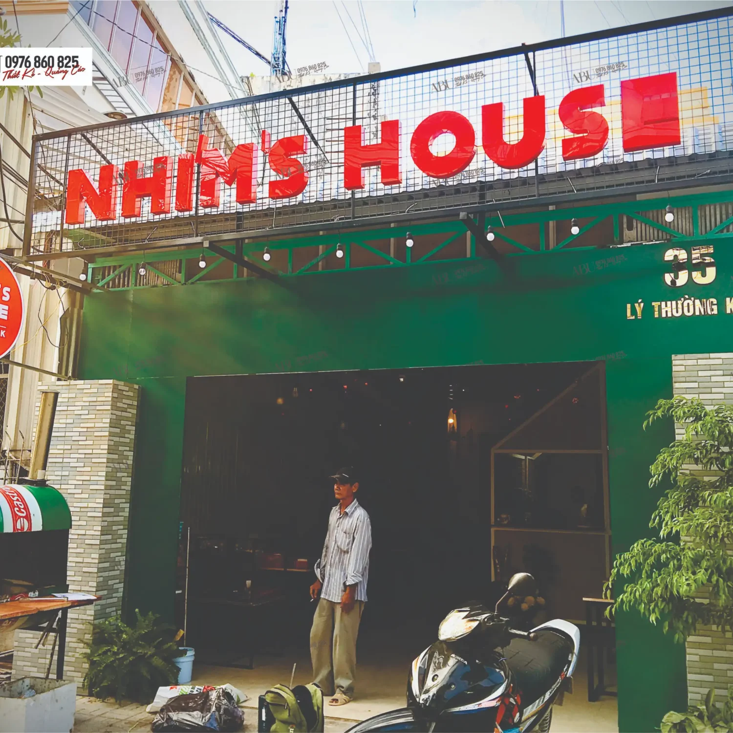 Chữ nổi bảng hiệu quán Food & Drink - NHÍM'S HOUSE