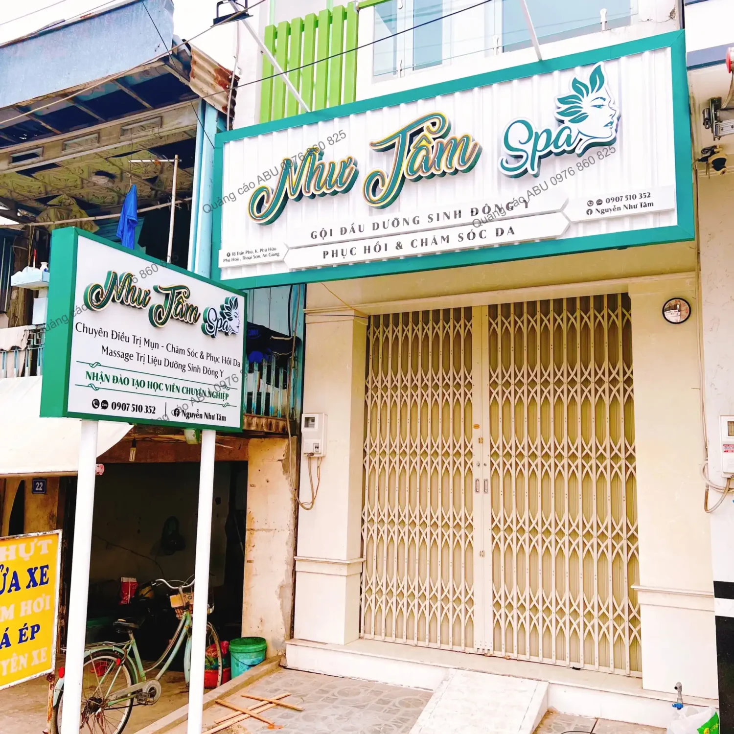 Trộn bộ bảng hiệu cho NHƯ TÂM Spa