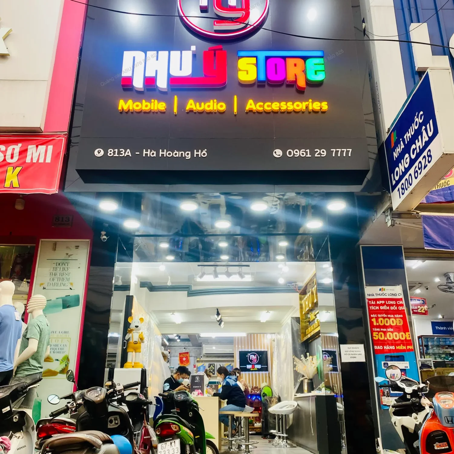 Bảng hiệu tiệm điện thoại NHƯ Ý STORE