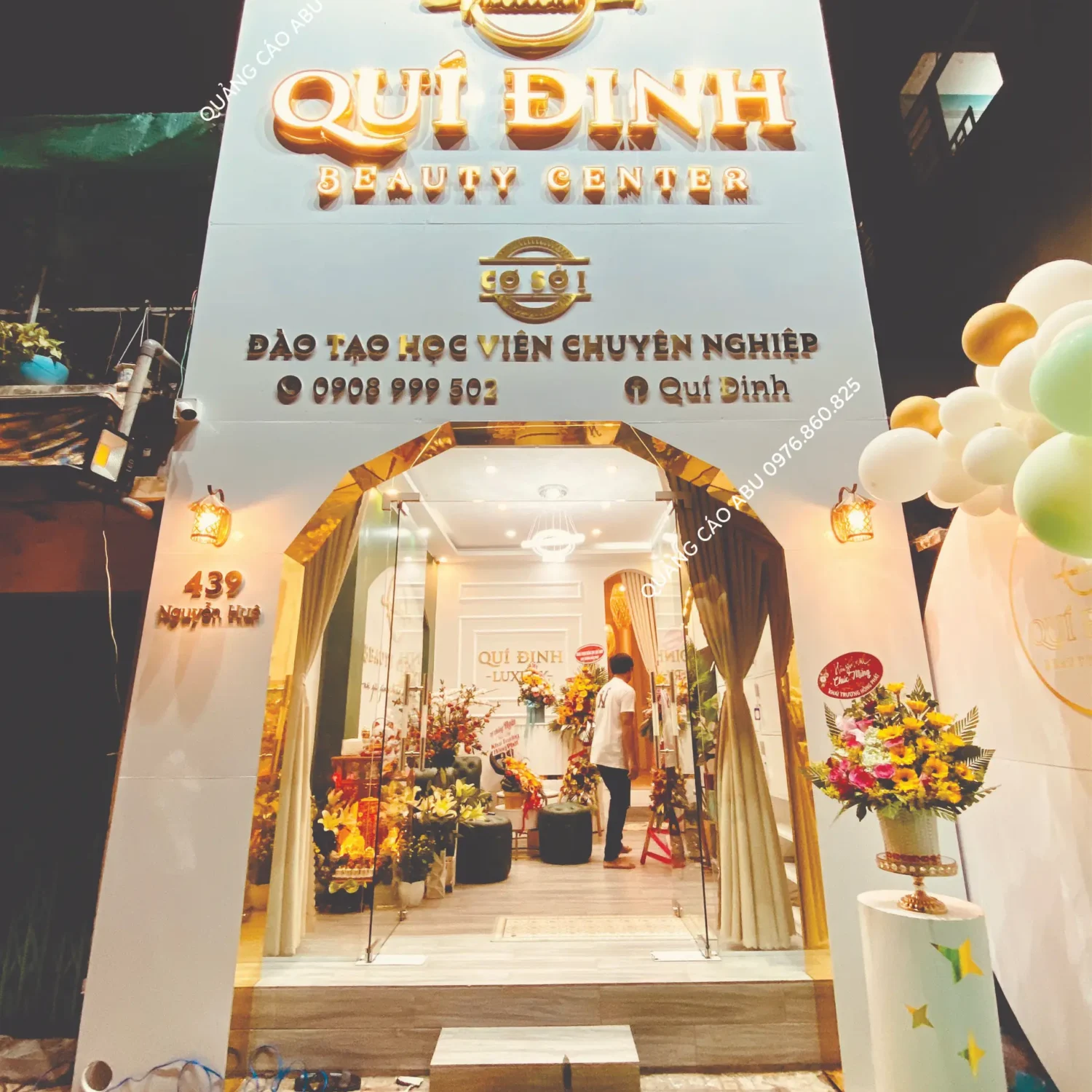 Bàn giao toàn bộ mặt tiền cho 3 chi nhánh của Beauty Center, Spa QUÍ ĐINH