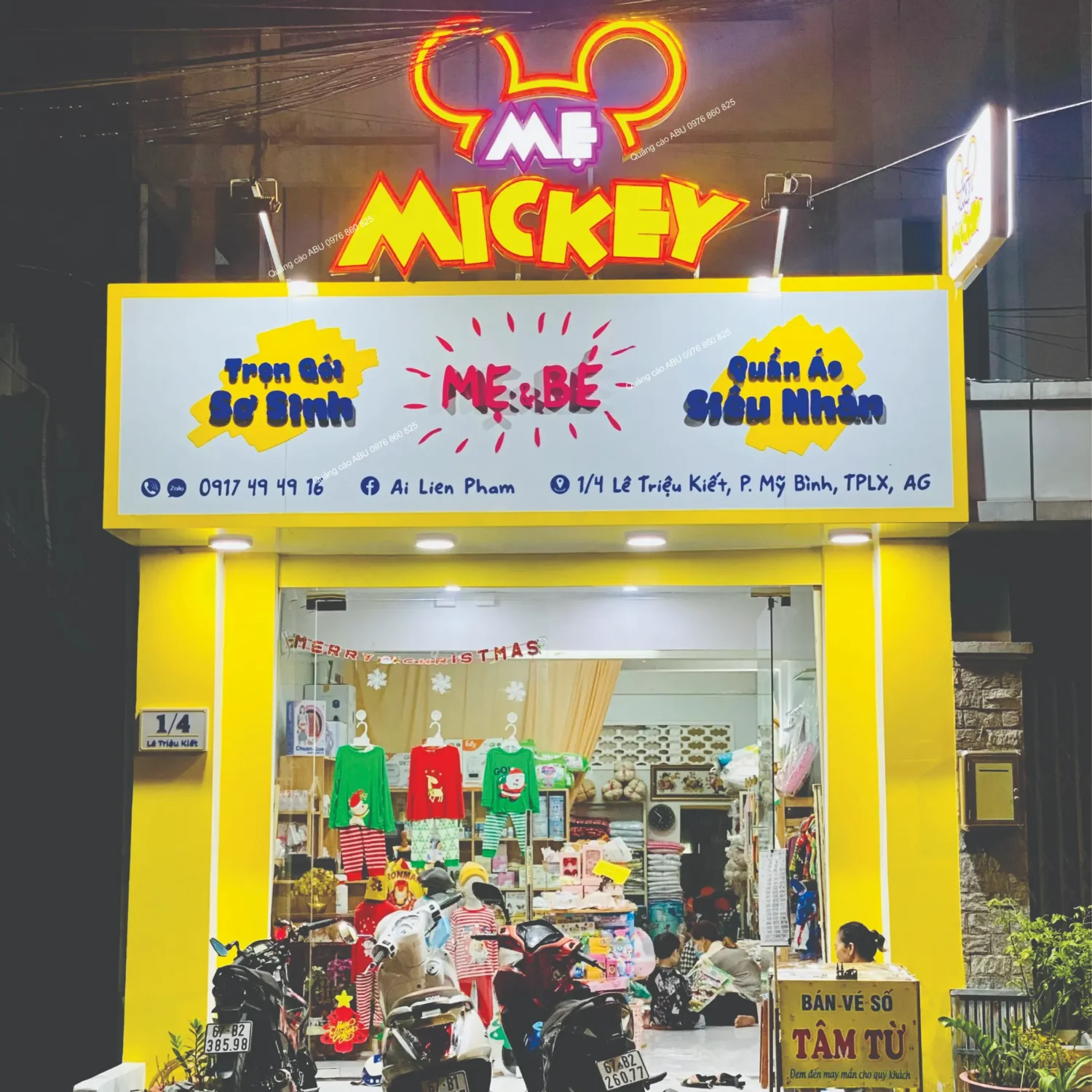 Hoàn thành mặt tiền cho cửa hàng mẹ và bé MICKEY