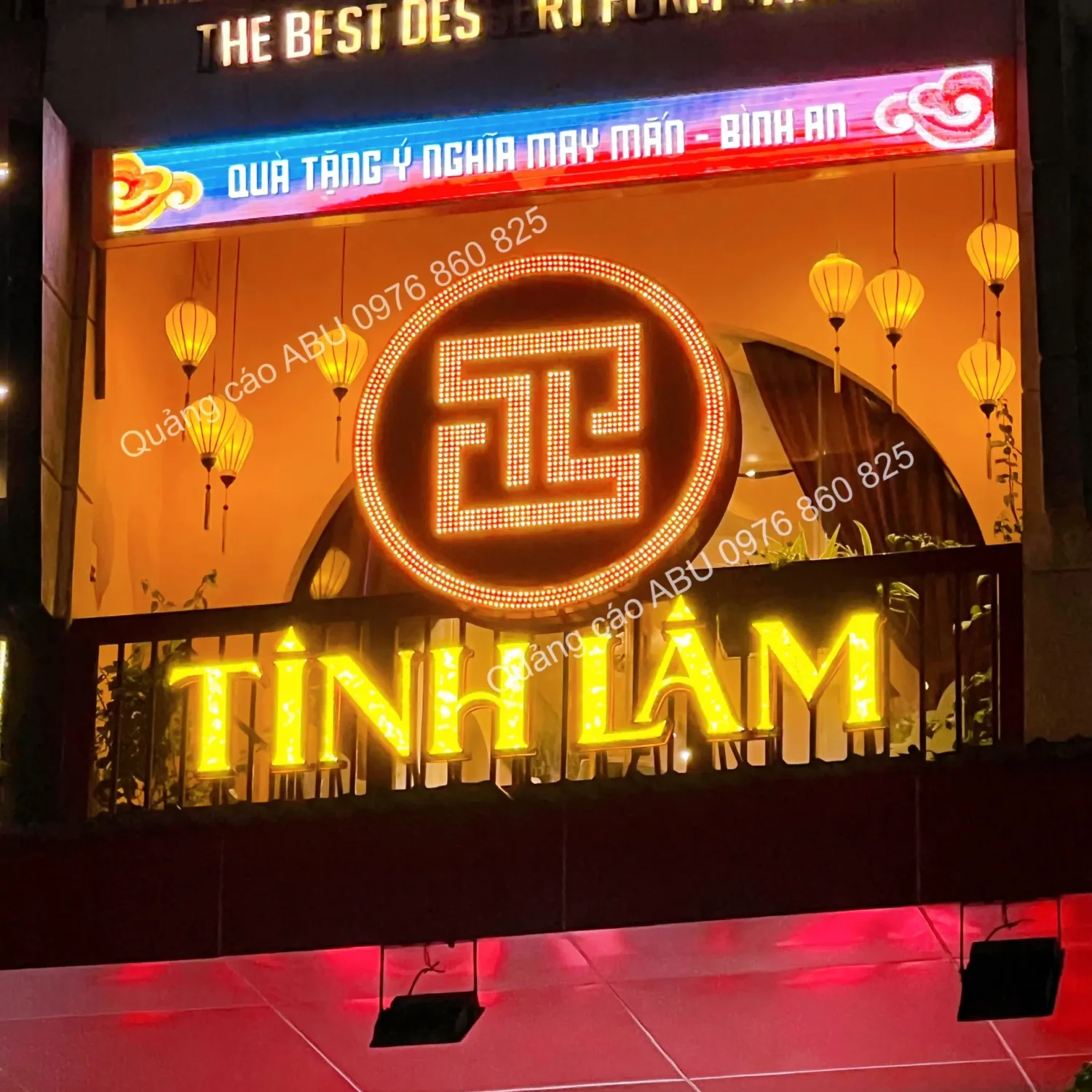 Chữ nổi cho cửa hàng phong thuỷ Tinh Lâm