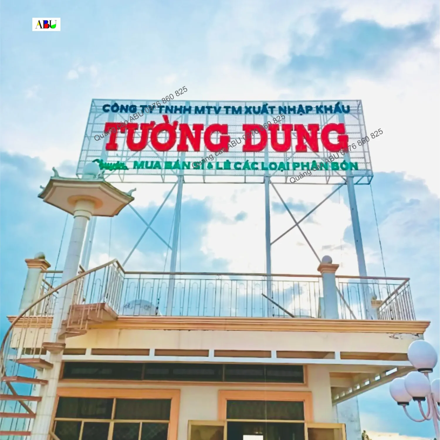 Chữ nổi trên cao cho công ty phân bón TƯỜNG DUNG