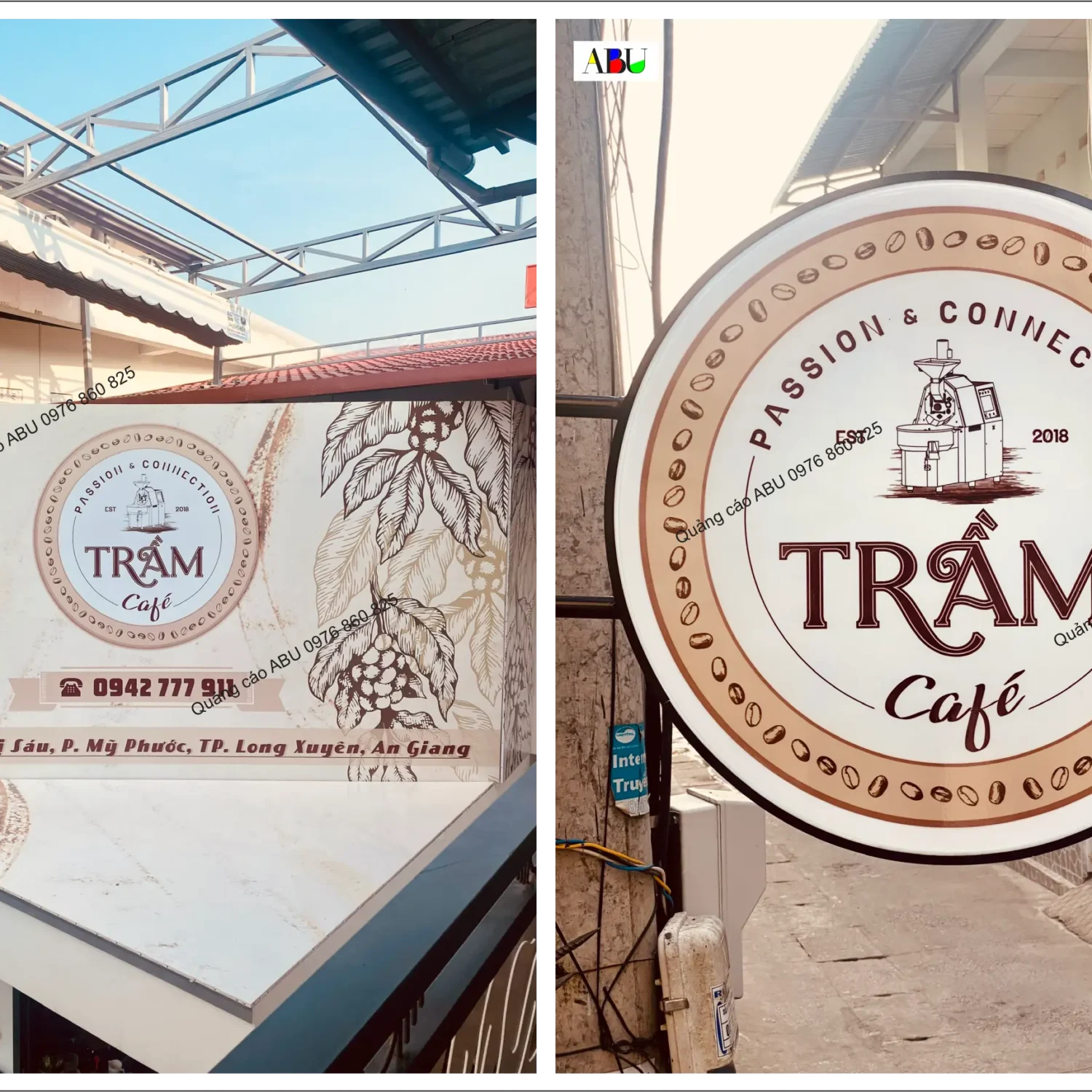 Trọn bộ bảng hiệu cho TRẦM Càfé