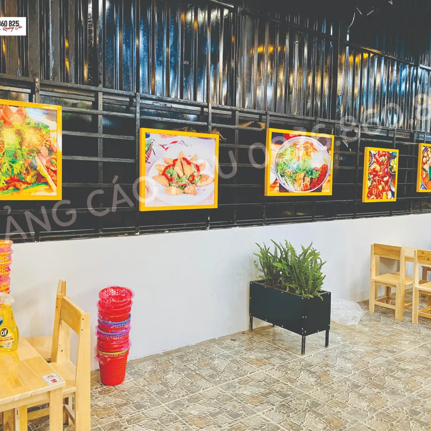 Menu hình món ăn dán vách