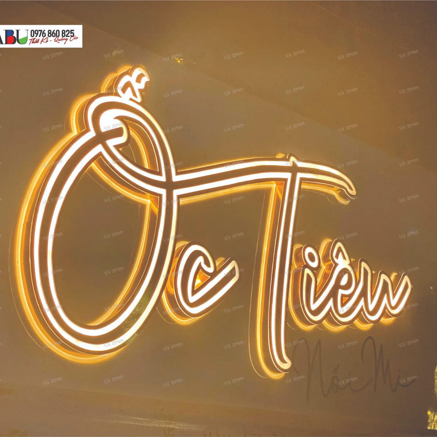 Chữ nổi trang trí bảng hiệu Ốc Tiêu