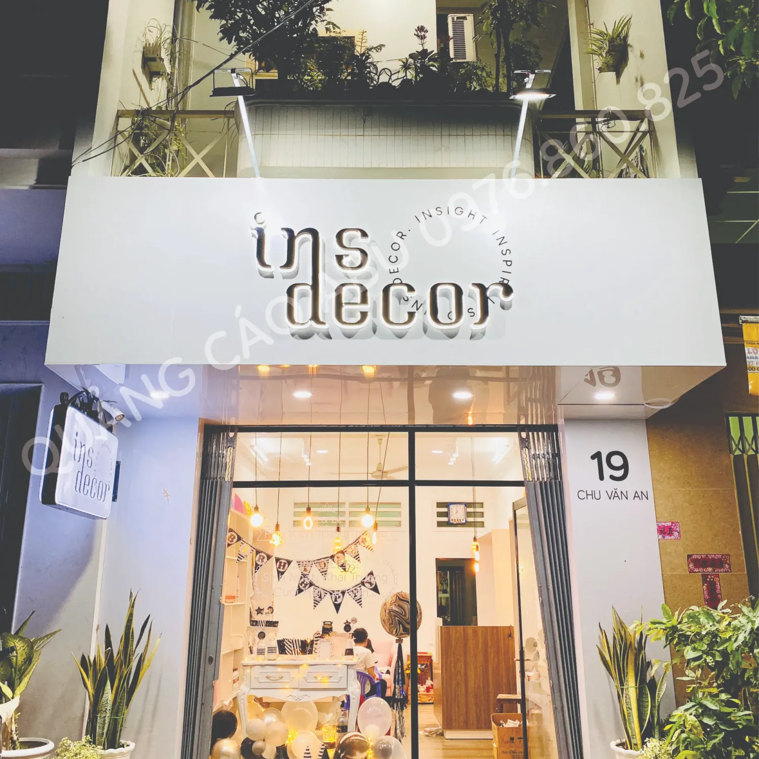 Mặt dựng alu cho 2 cửa hàng Ins Decor