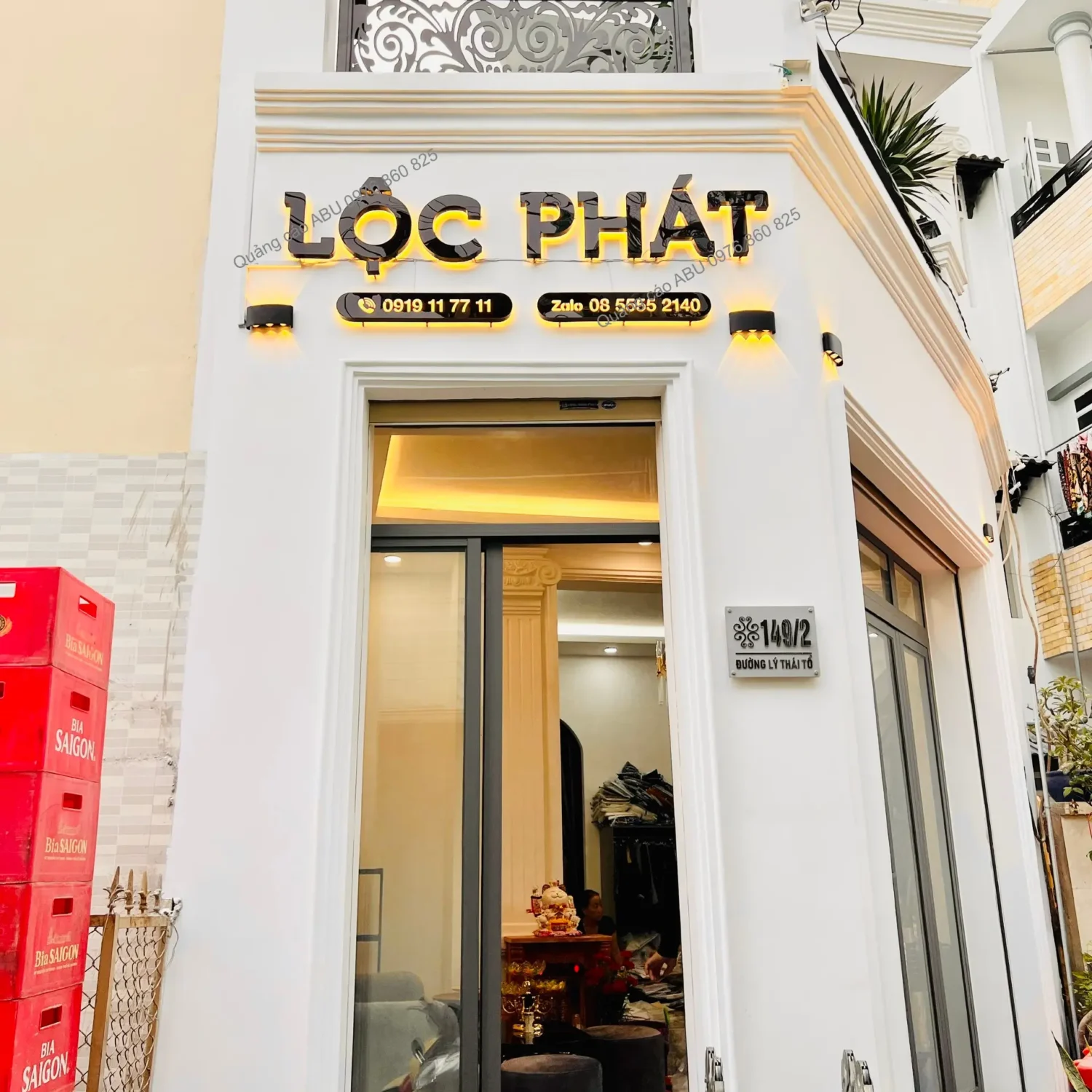 Chữ nổi mặt tiền cho cửa hàng Lộc Phát