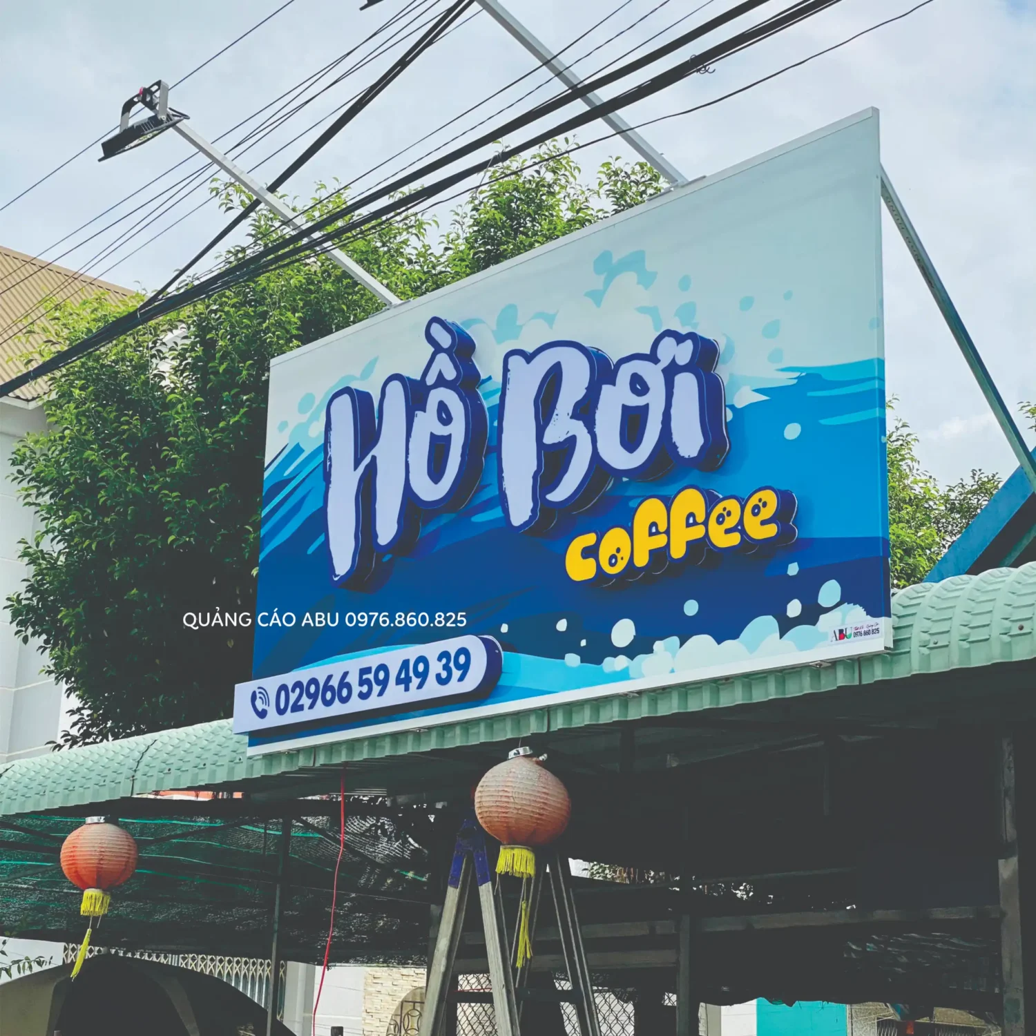 Bảng hiệu Hồ Bơi Coffee
