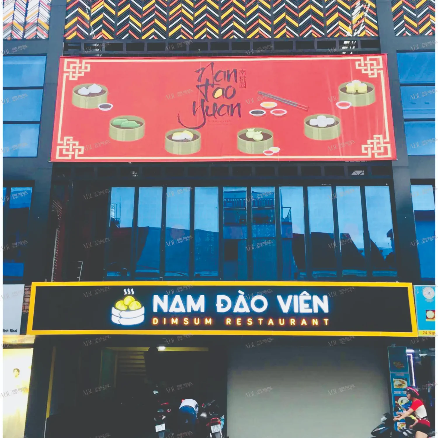 Hoàn thành mặt tiền alu cho nhà hàng dimsum NAM ĐÀO VIÊN