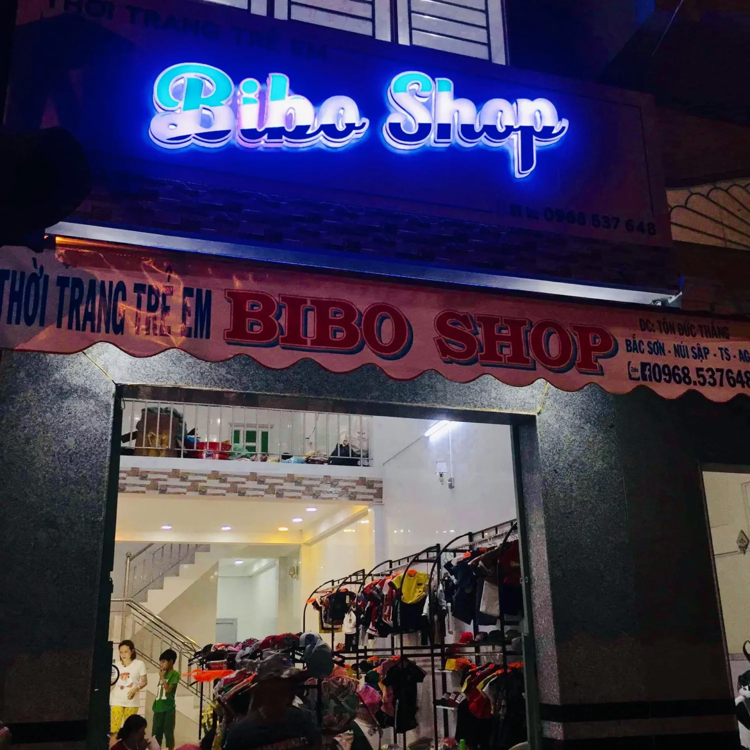 Bảng hiệu đèn BiBo Shop
