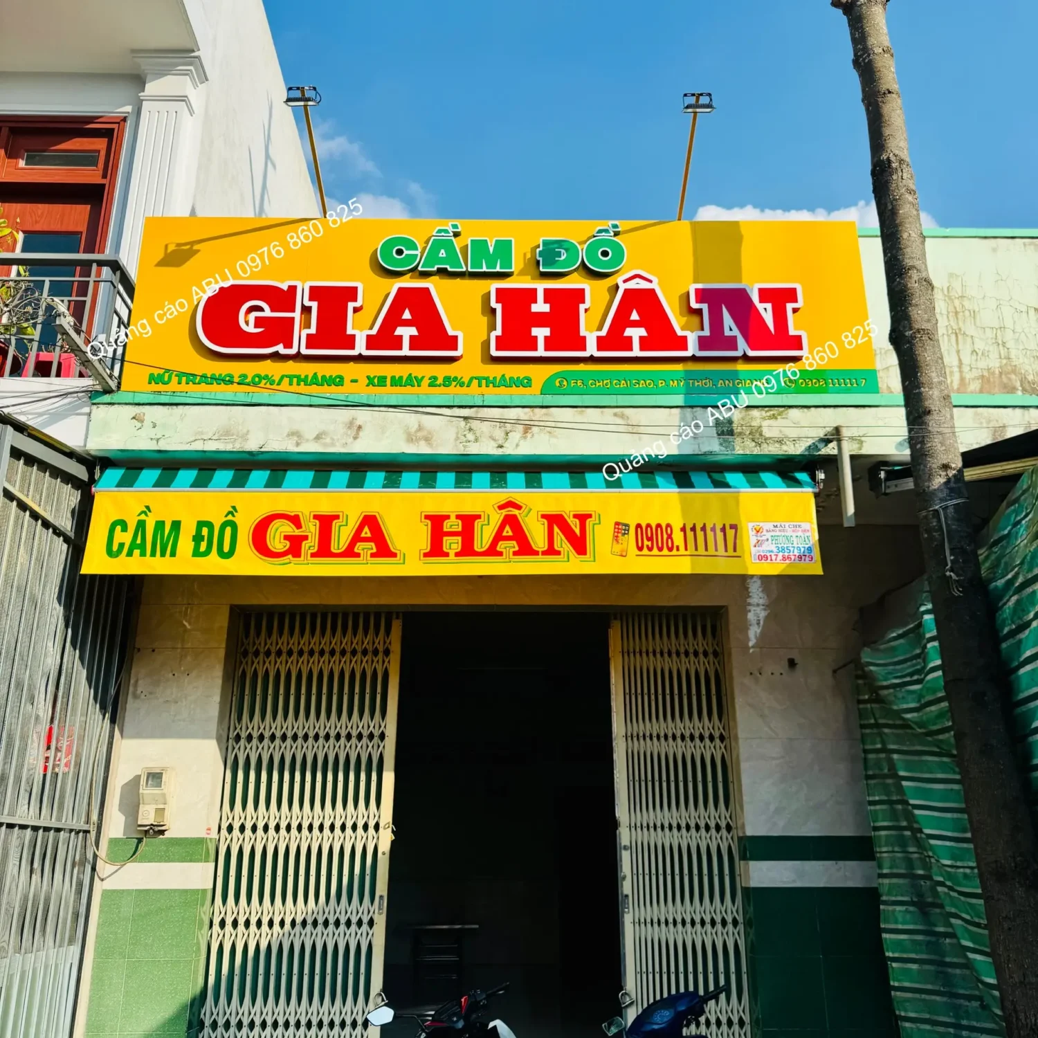 Bảng hiệu tiệm cầm đồ Gia Hân